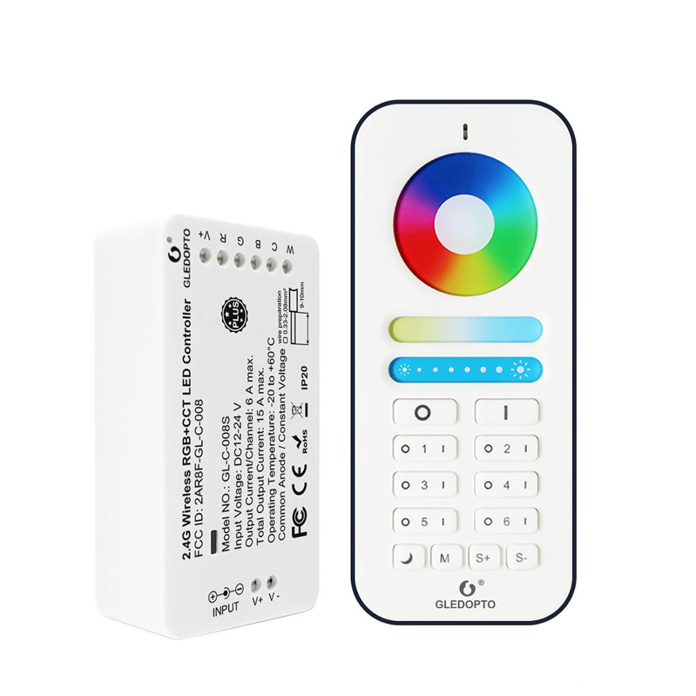 2.4G RF RGB+CCT LED Controller with Touch Remote